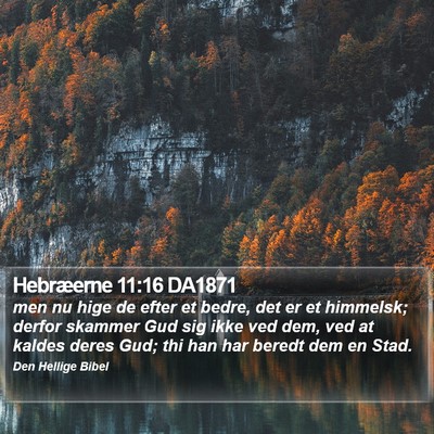 Hebræerne 11:16 DA1871 Bible Verse Image