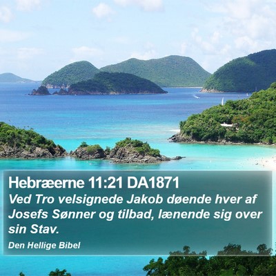 Hebræerne 11:21 DA1871 Bible Verse Image