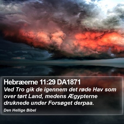 Hebræerne 11:29 DA1871 Bible Verse Image