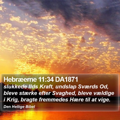 Hebræerne 11:34 DA1871 Bible Verse Image
