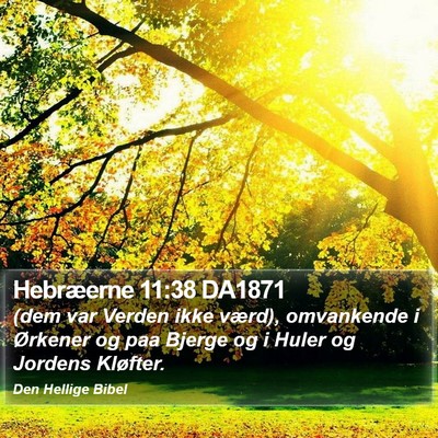Hebræerne 11:38 DA1871 Bible Verse Image