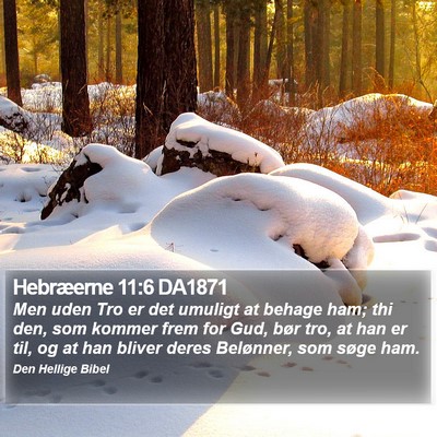 Hebræerne 11:6 DA1871 Bible Verse Image