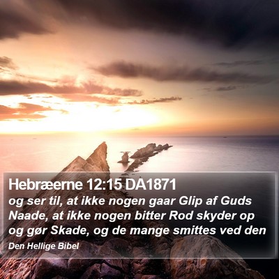 Hebræerne 12:15 DA1871 Bible Verse Image