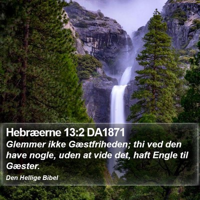Hebræerne 13:2 DA1871 Bible Verse Image