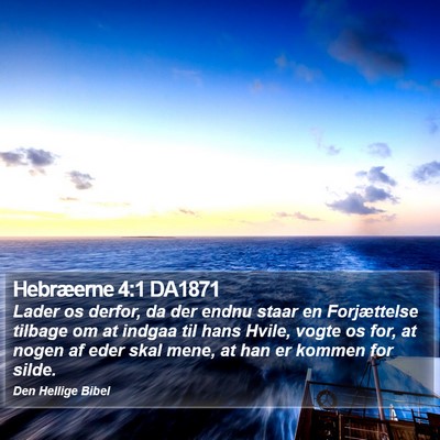 Hebræerne 4:1 DA1871 Bible Verse Image