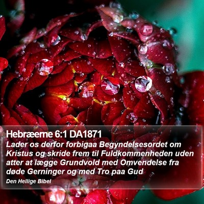 Hebræerne 6:1 DA1871 Bible Verse Image