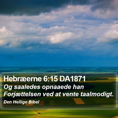 Hebræerne 6:15 DA1871 Bible Verse Image