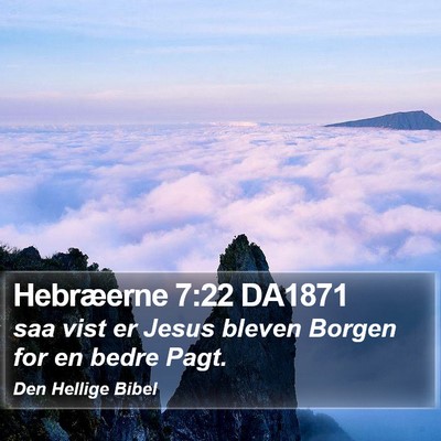 Hebræerne 7:22 DA1871 Bible Verse Image