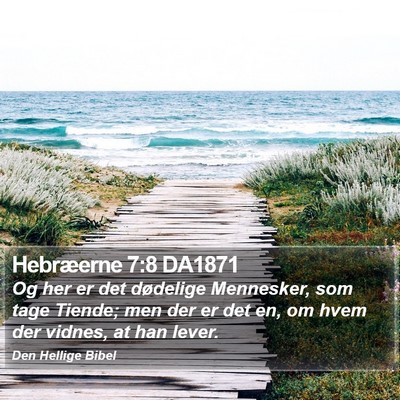 Hebræerne 7:8 DA1871 Bible Verse Image