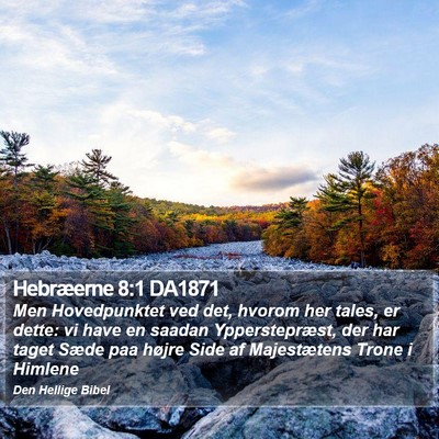Hebræerne 8:1 DA1871 Bible Verse Image