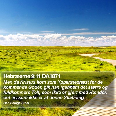 Hebræerne 9:11 DA1871 Bible Verse Image