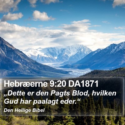 Hebræerne 9:20 DA1871 Bible Verse Image
