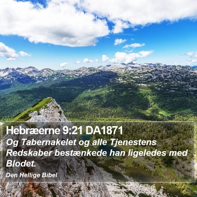 Hebræerne 9:21 DA1871 Bible Verse Image
