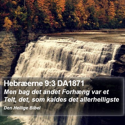 Hebræerne 9:3 DA1871 Bible Verse Image