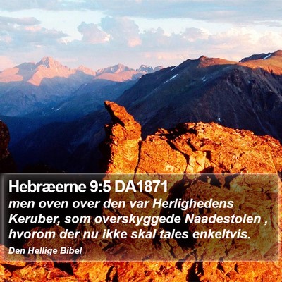 Hebræerne 9:5 DA1871 Bible Verse Image