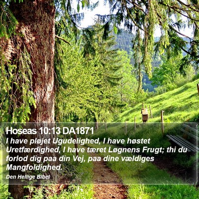 Hoseas 10:13 DA1871 Bible Verse Image