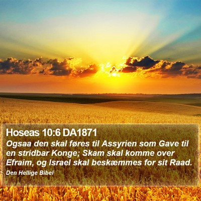 Hoseas 10:6 DA1871 Bible Verse Image