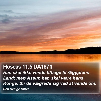Hoseas 11:5 DA1871 Bible Verse Image