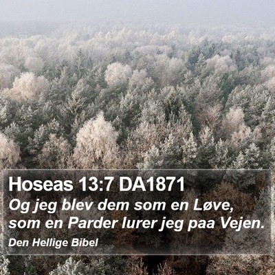 Hoseas 13:7 DA1871 Bible Verse Image