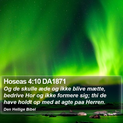 Hoseas 4:10 DA1871 Bible Verse Image