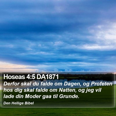 Hoseas 4:5 DA1871 Bible Verse Image