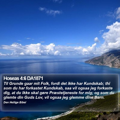 Hoseas 4:6 DA1871 Bible Verse Image