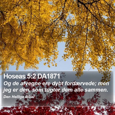 Hoseas 5:2 DA1871 Bible Verse Image