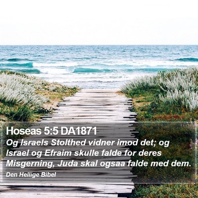 Hoseas 5:5 DA1871 Bible Verse Image