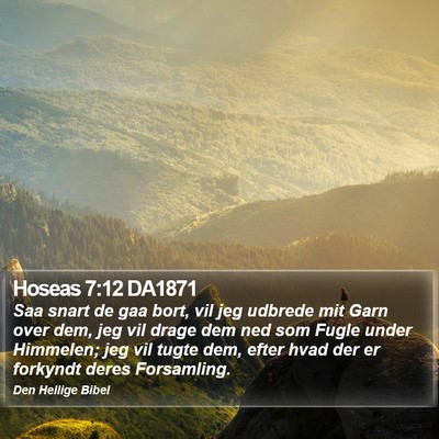 Hoseas 7:12 DA1871 Bible Verse Image