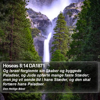 Hoseas 8:14 DA1871 Bible Verse Image