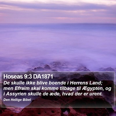 Hoseas 9:3 DA1871 Bible Verse Image