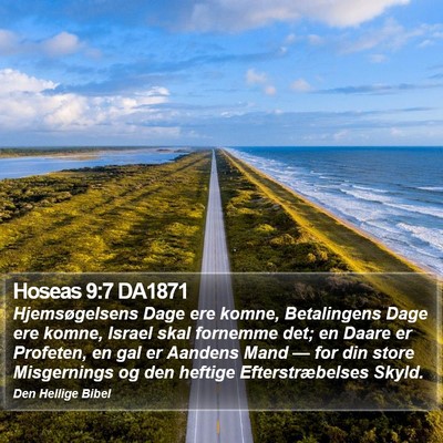 Hoseas 9:7 DA1871 Bible Verse Image