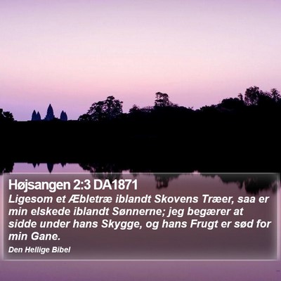 Højsangen 2:3 DA1871 Bible Verse Image