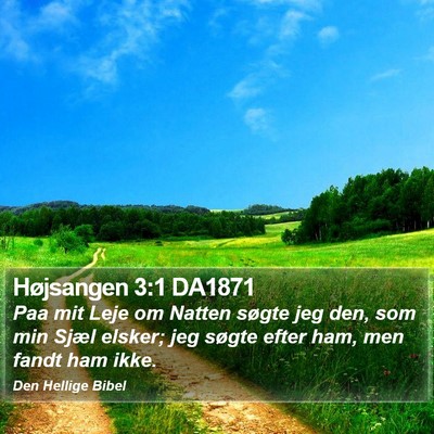 Højsangen 3:1 DA1871 Bible Verse Image