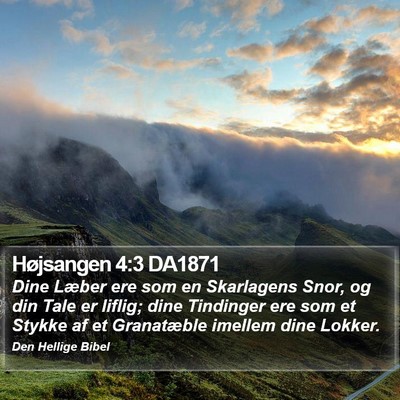 Højsangen 4:3 DA1871 Bible Verse Image