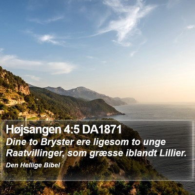 Højsangen 4:5 DA1871 Bible Verse Image