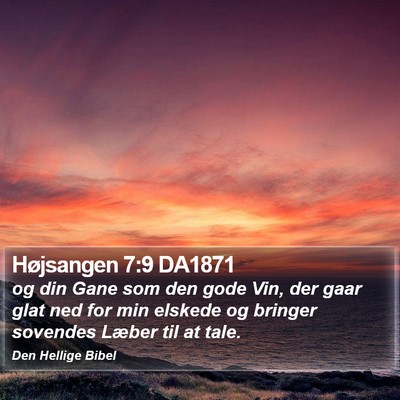 Højsangen 7:9 DA1871 Bible Verse Image