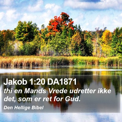 Jakob 1:20 DA1871 Bible Verse Image