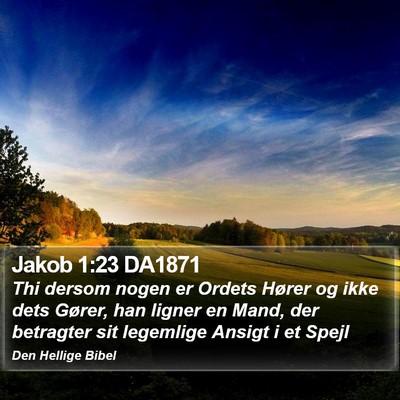 Jakob 1:23 DA1871 Bible Verse Image