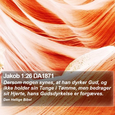 Jakob 1:26 DA1871 Bible Verse Image