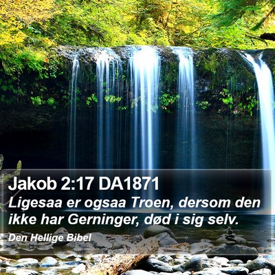 Jakob 2:17 DA1871 Bible Verse Image