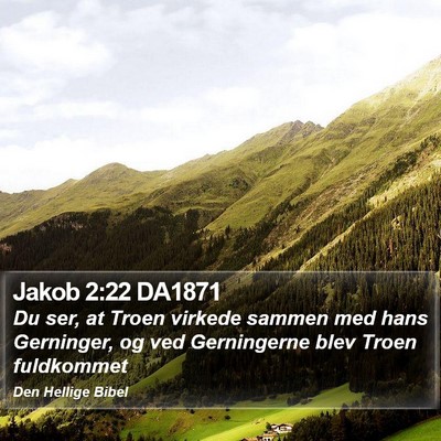 Jakob 2:22 DA1871 Bible Verse Image