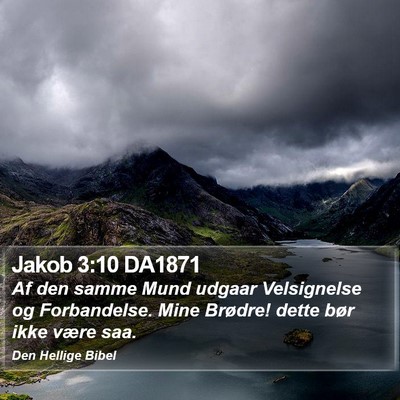 Jakob 3:10 DA1871 Bible Verse Image