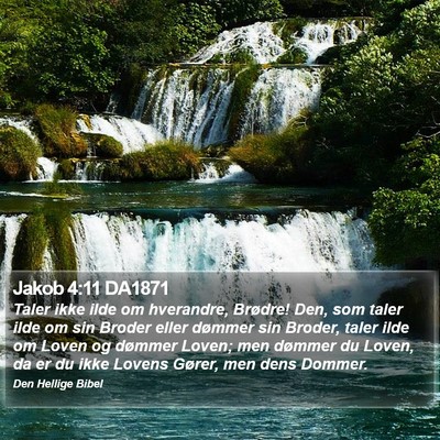 Jakob 4:11 DA1871 Bible Verse Image