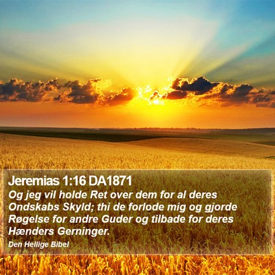 Jeremias 1:16 DA1871 Bible Verse Image