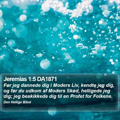 Jeremias 1:5 DA1871 Bible Verse Image