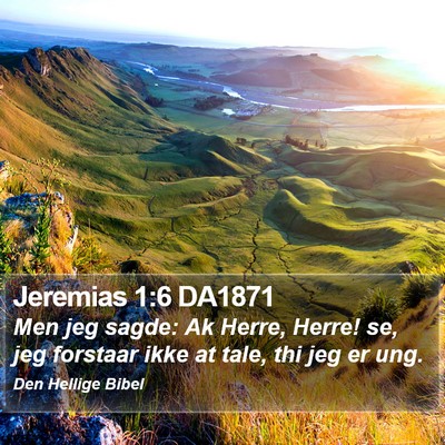 Jeremias 1:6 DA1871 Bible Verse Image
