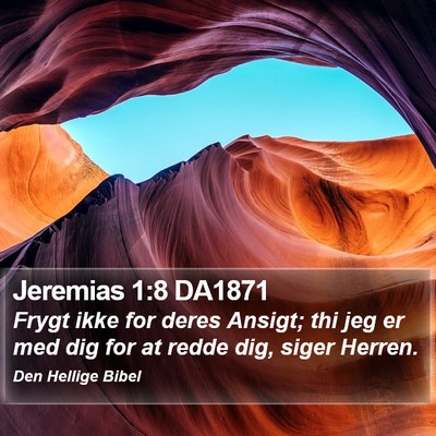 Jeremias 1:8 DA1871 Bible Verse Image