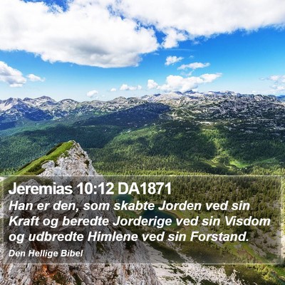 Jeremias 10:12 DA1871 Bible Verse Image