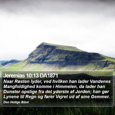 Jeremias 10:13 DA1871 Bible Verse Image